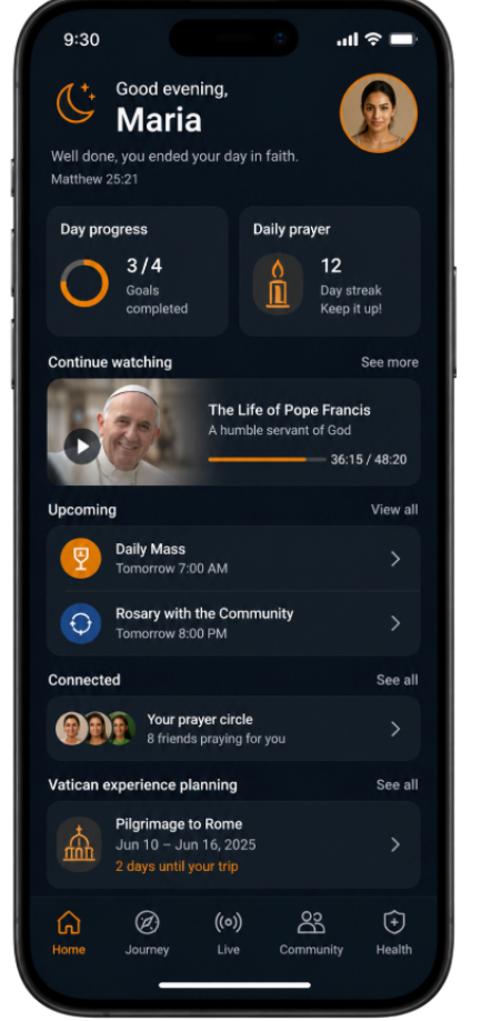 Bene evening recap screen