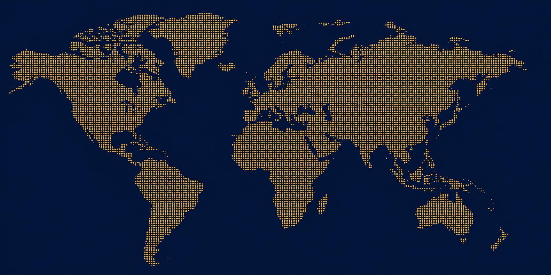 World map showing Catholic population regions